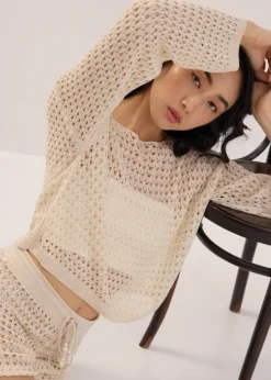Love, Bonito Swimwear*Elastic Openwork Knit Shorts