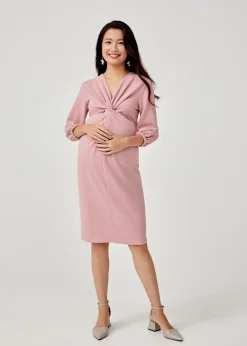 Love, Bonito Work Dresses*Eleonara Maternity Knot Front Bodycon Dress