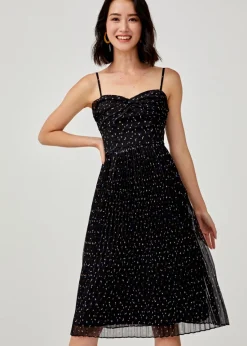 Love, Bonito Party Dresses*Eleusine Jacquard Pleated Dress