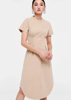 Love, Bonito Work Dresses*Elyse Pleated Button-down Shirt Dress