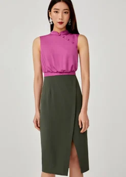 Love, Bonito Party Dresses*Enyana Mandarin Collar Midi Dress