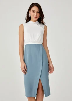 Love, Bonito Party Dresses*Enyana Mandarin Collar Midi Dress