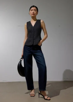 Love, Bonito Party Tops|Party & Occasions*Fumiko Ribbon Tweed Vest Top