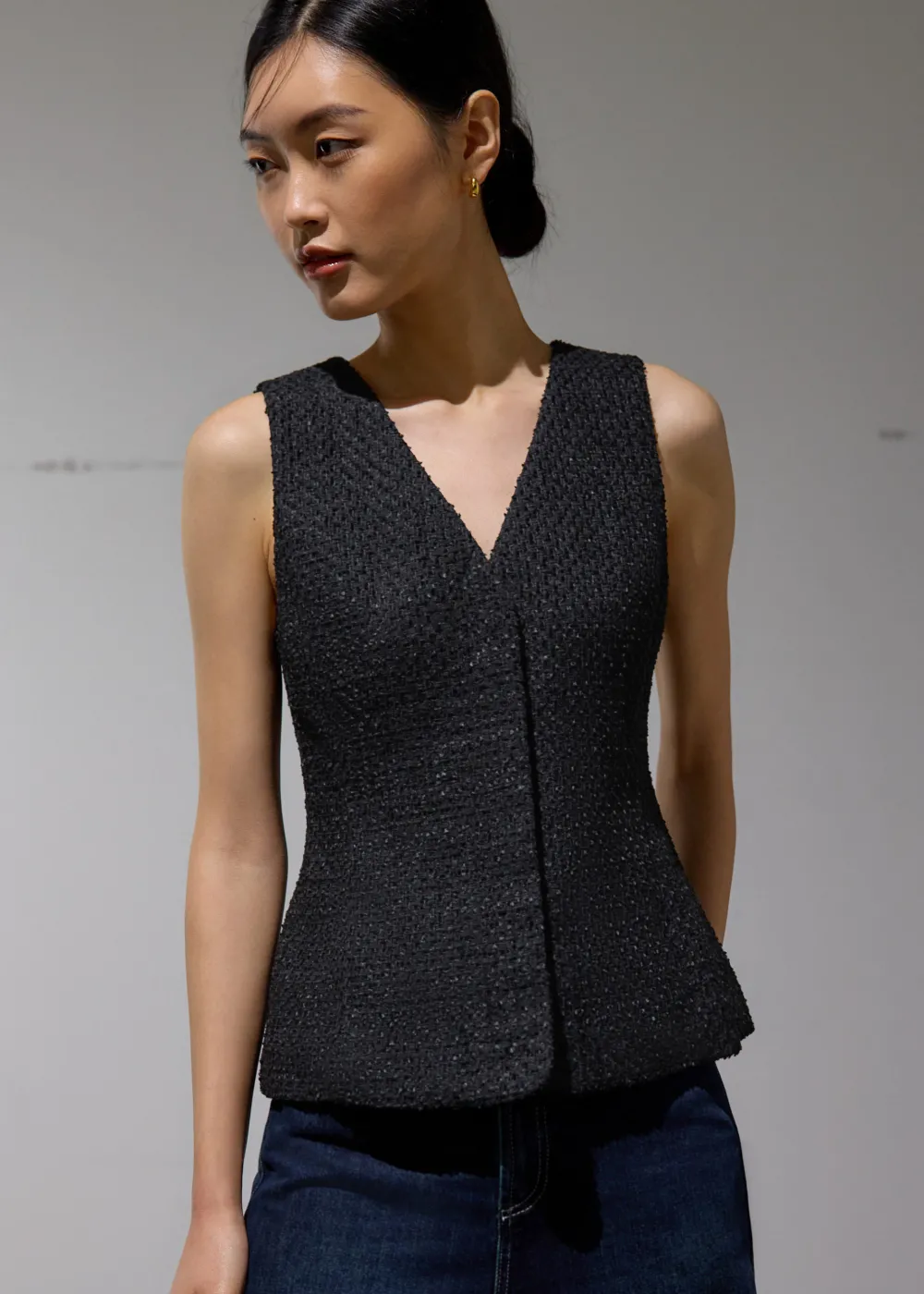 Love, Bonito Party Tops|Party & Occasions*Fumiko Ribbon Tweed Vest Top