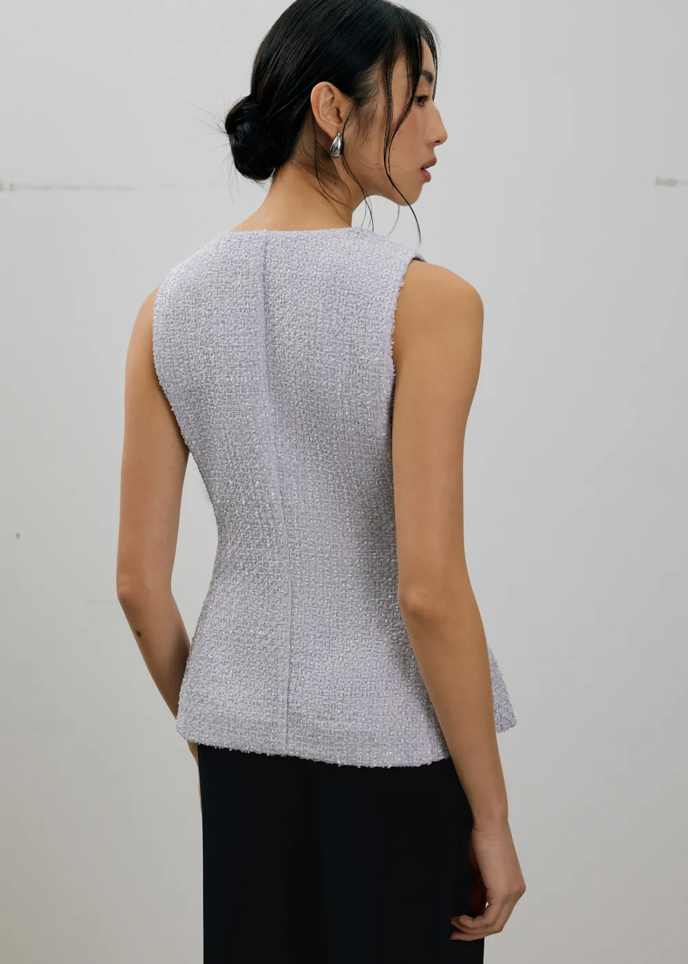 Love, Bonito Party Tops|Party & Occasions*Fumiko Ribbon Tweed Vest Top
