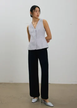 Love, Bonito Party Tops|Party & Occasions*Fumiko Ribbon Tweed Vest Top