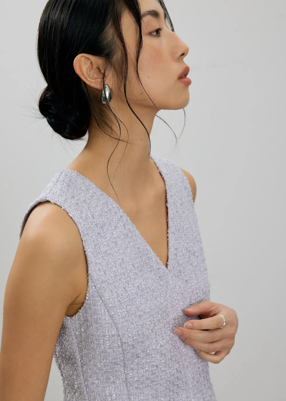 Love, Bonito Party Tops|Party & Occasions*Fumiko Ribbon Tweed Vest Top