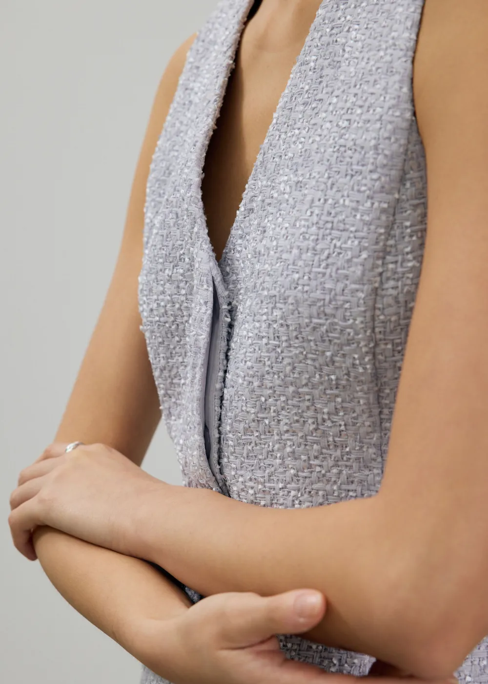 Love, Bonito Party Tops|Party & Occasions*Fumiko Ribbon Tweed Vest Top