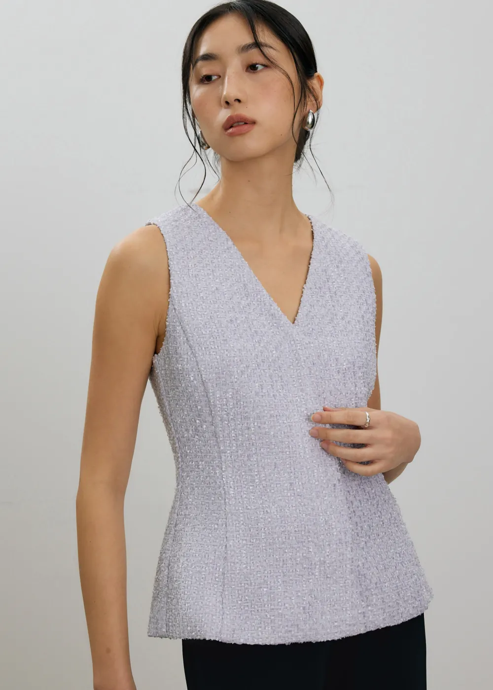 Love, Bonito Party Tops|Party & Occasions*Fumiko Ribbon Tweed Vest Top