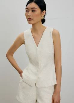 Love, Bonito Party Tops|Party & Occasions*Fumiko Ribbon Tweed Vest Top