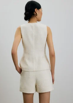 Love, Bonito Party Tops|Party & Occasions*Fumiko Ribbon Tweed Vest Top