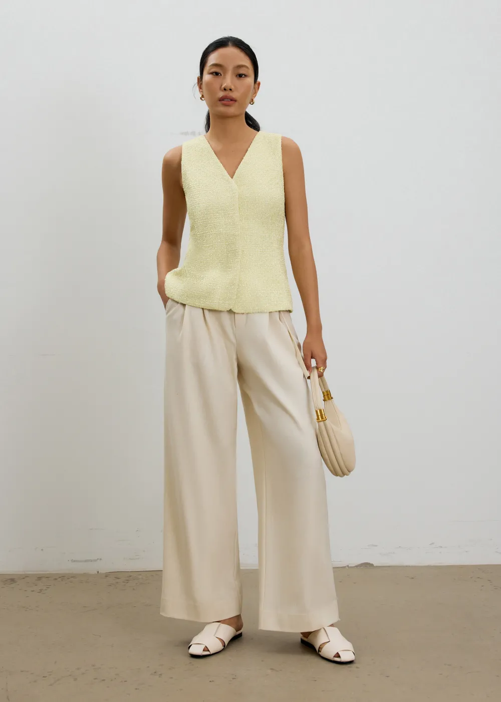 Love, Bonito Party Tops|Party & Occasions*Fumiko Ribbon Tweed Vest Top