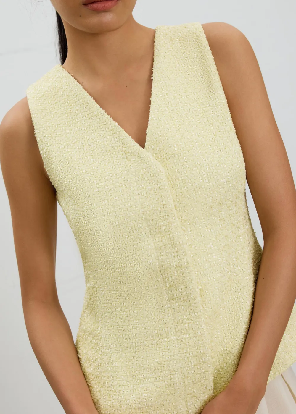 Love, Bonito Party Tops|Party & Occasions*Fumiko Ribbon Tweed Vest Top