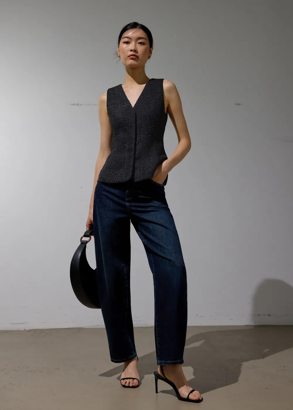 Love, Bonito Party Tops|Party & Occasions*Fumiko Ribbon Tweed Vest Top