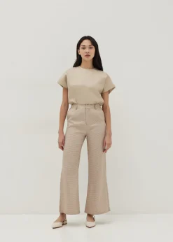 Love, Bonito Work Pants*Grazia Houndstooth Flare Pants