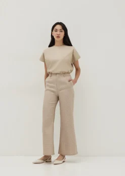 Love, Bonito Work Pants*Grazia Houndstooth Flare Pants