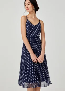 Love, Bonito Party Dresses*Hailey Pleated Dobby Dot Camisole Dress
