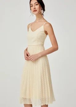 Love, Bonito Party Dresses*Hailey Pleated Dobby Dot Camisole Dress