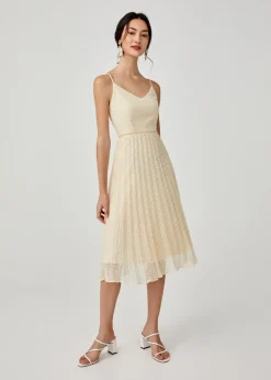 Love, Bonito Party Dresses*Hailey Pleated Dobby Dot Camisole Dress