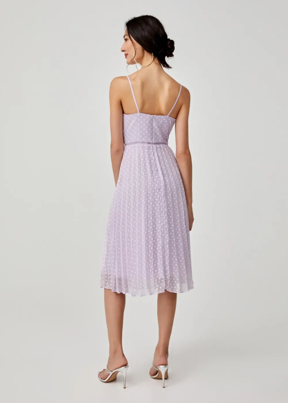 Love, Bonito Party Dresses*Hailey Pleated Dobby Dot Camisole Dress
