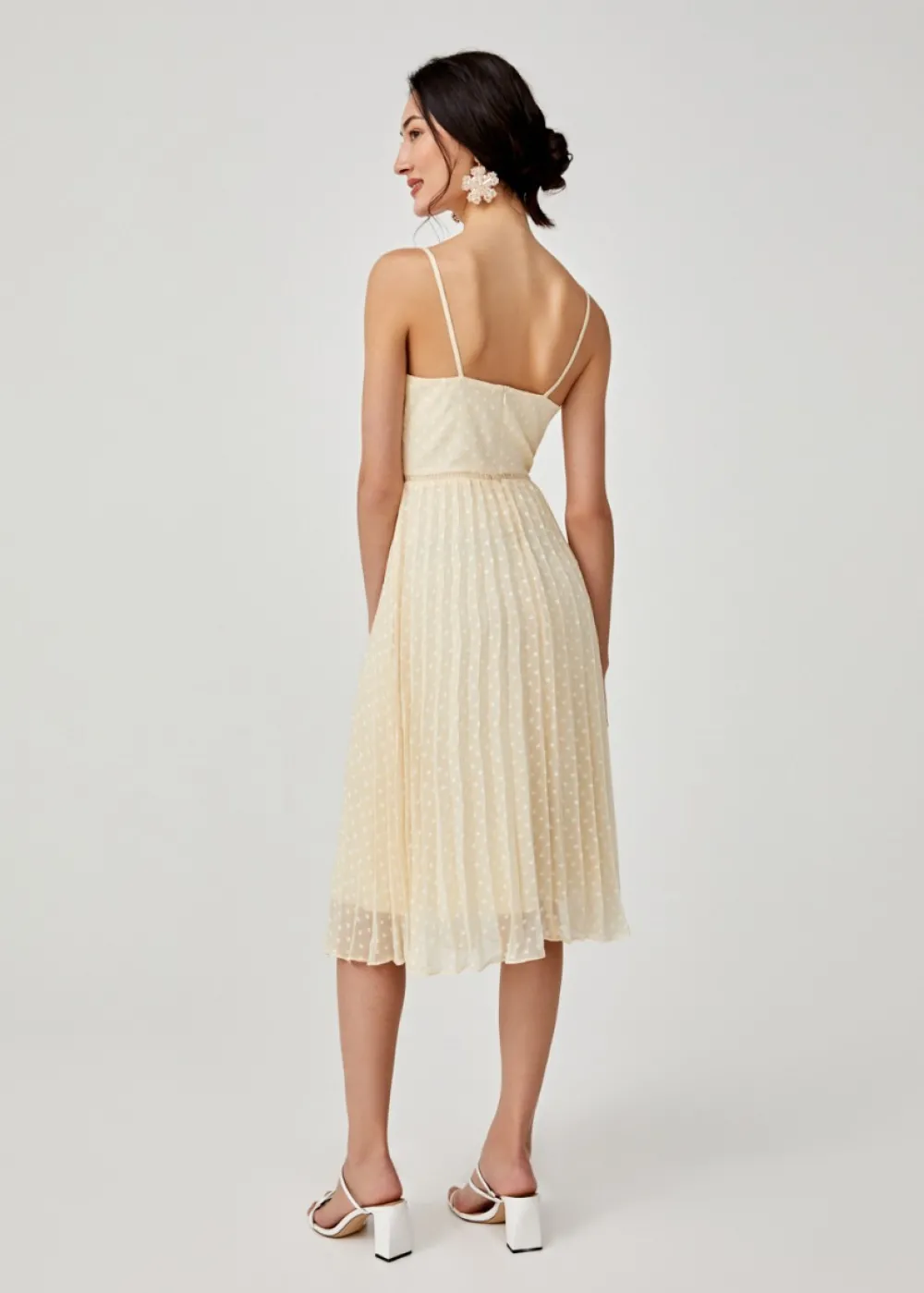 Love, Bonito Party Dresses*Hailey Pleated Dobby Dot Camisole Dress