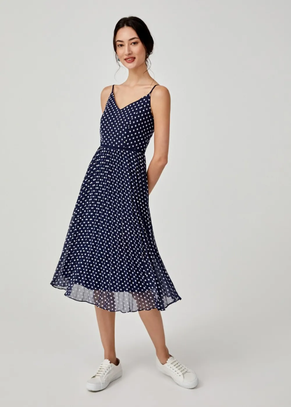Love, Bonito Party Dresses*Hailey Pleated Dobby Dot Camisole Dress
