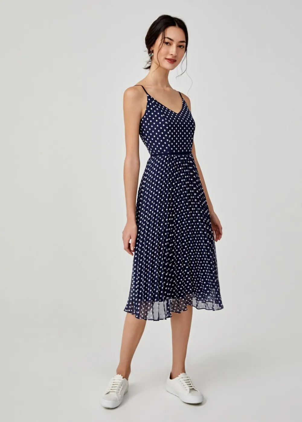 Love, Bonito Party Dresses*Hailey Pleated Dobby Dot Camisole Dress