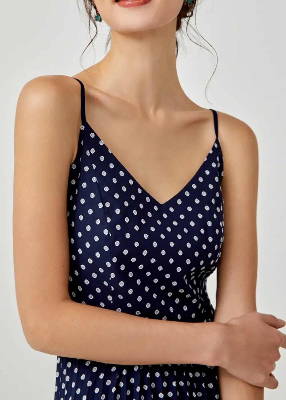 Love, Bonito Party Dresses*Hailey Pleated Dobby Dot Camisole Dress