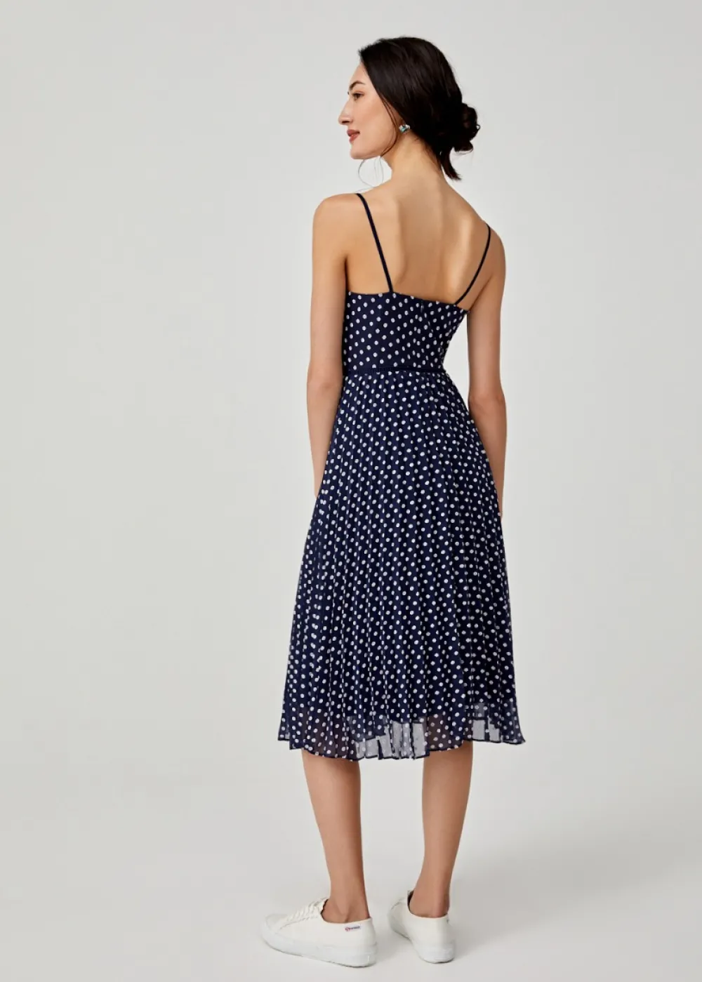 Love, Bonito Party Dresses*Hailey Pleated Dobby Dot Camisole Dress