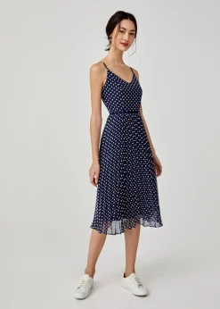 Love, Bonito Party Dresses*Hailey Pleated Dobby Dot Camisole Dress