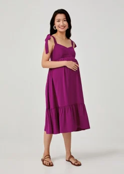 Love, Bonito Party Dresses*Harlyn Maternity Ribbon Tie Trapeze Dress