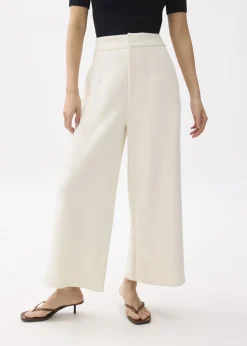 Love, Bonito Weekend & Vacation Pants|Work Pants*High Waist Cropped Wide Leg Culottes