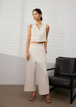 Love, Bonito Weekend & Vacation Pants|Work Pants*High Waist Cropped Wide Leg Culottes