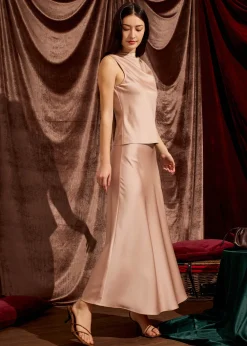 Love, Bonito Party & Occasions|Skirts*High Waist Satin Bias Cut Maxi Skirt