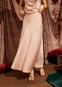 Love, Bonito Party & Occasions|Skirts*High Waist Satin Bias Cut Maxi Skirt