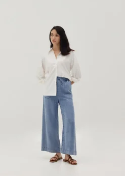 Love, Bonito Casual Pants|Cropped & Ankle*Jacinth Elastic Chambray Drawstring Culottes