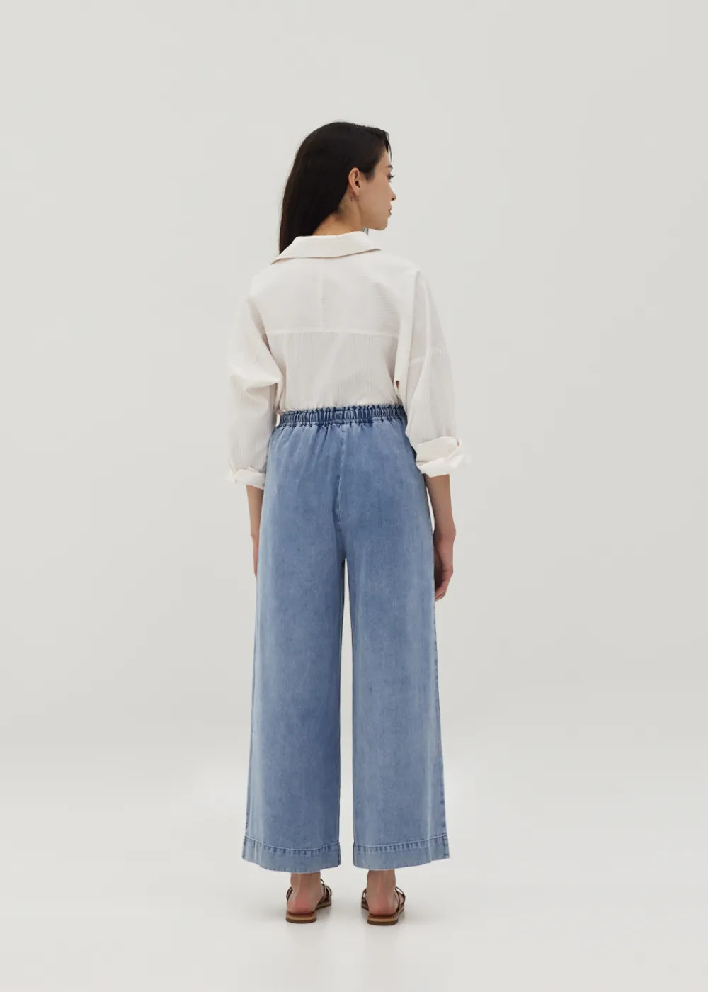 Love, Bonito Casual Pants|Cropped & Ankle*Jacinth Elastic Chambray Drawstring Culottes