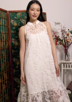 Love, Bonito Party & Occasions|Dresses*Jacquard Mandarin Collar Trapeze Midaxi Dress