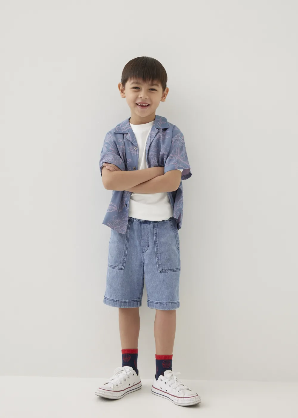 Kids Love, Bonito Party Tops|Blouses & Shirts*Jari Satin Collared Shirt in Opulent Florals