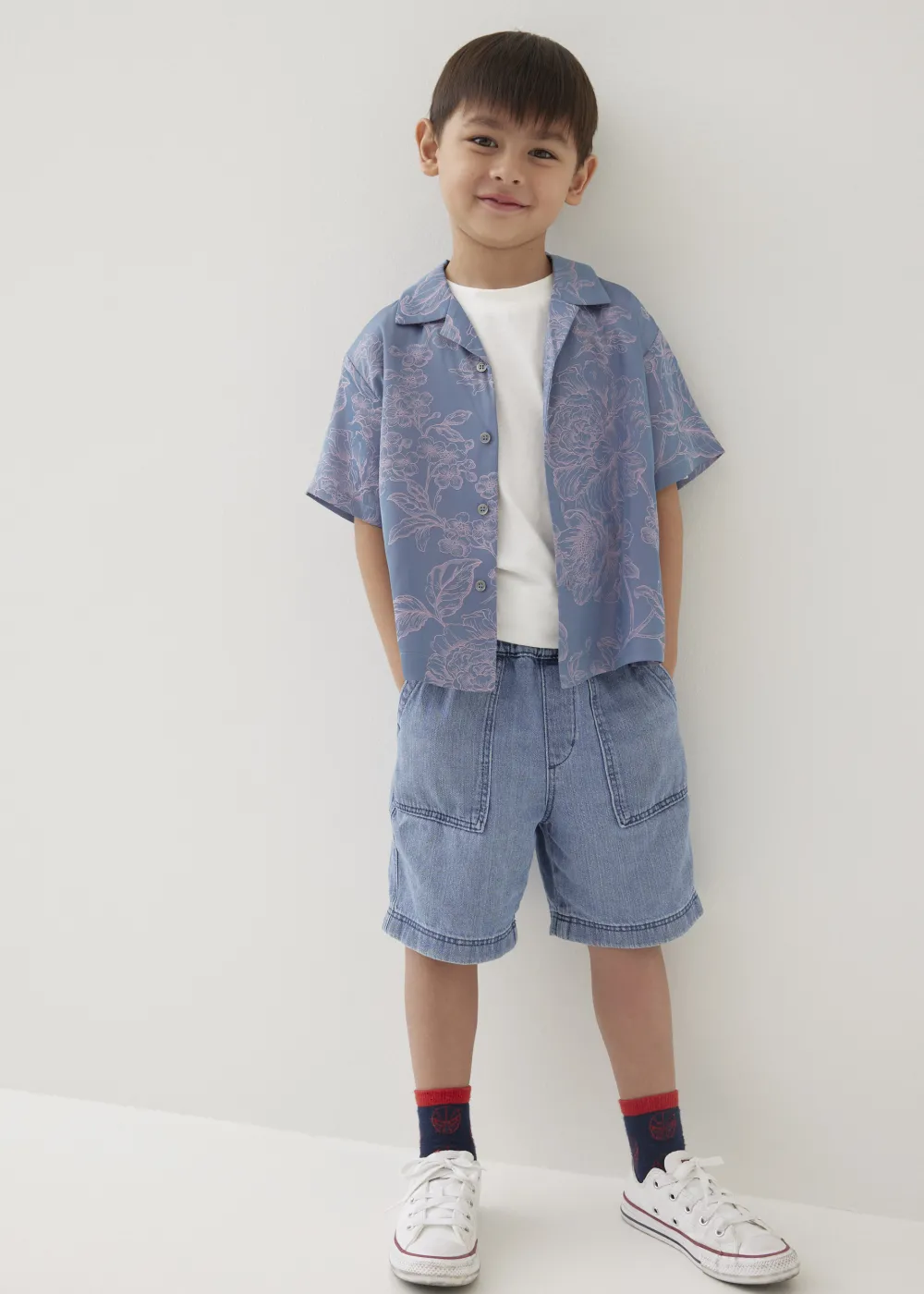 Kids Love, Bonito Party Tops|Blouses & Shirts*Jari Satin Collared Shirt in Opulent Florals