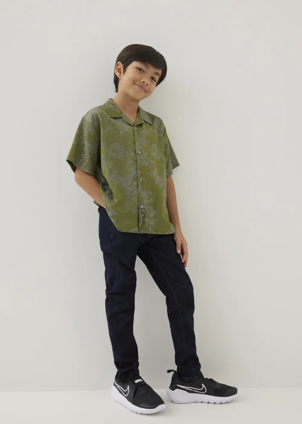 Kids Love, Bonito Party Tops|Blouses & Shirts*Jari Satin Collared Shirt in Opulent Florals