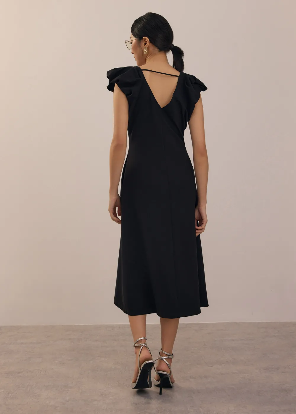 Love, Bonito Party & Occasions|Dresses*Jersey V-neck Fit & Flare Midi Dress