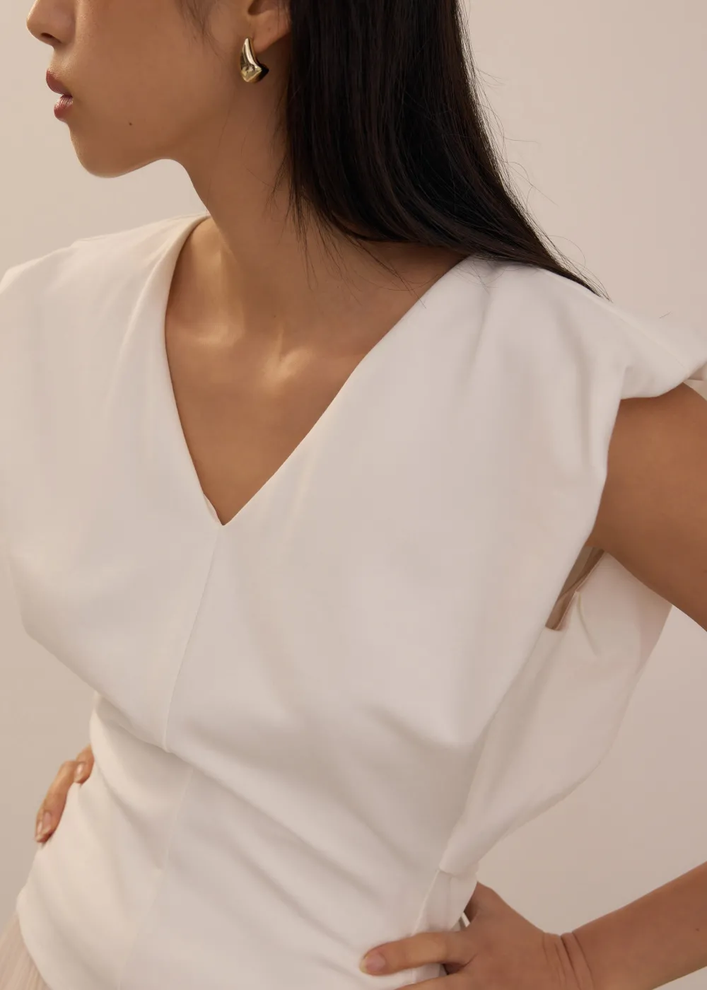 Love, Bonito Work|Tops*Jersey V-neck Top