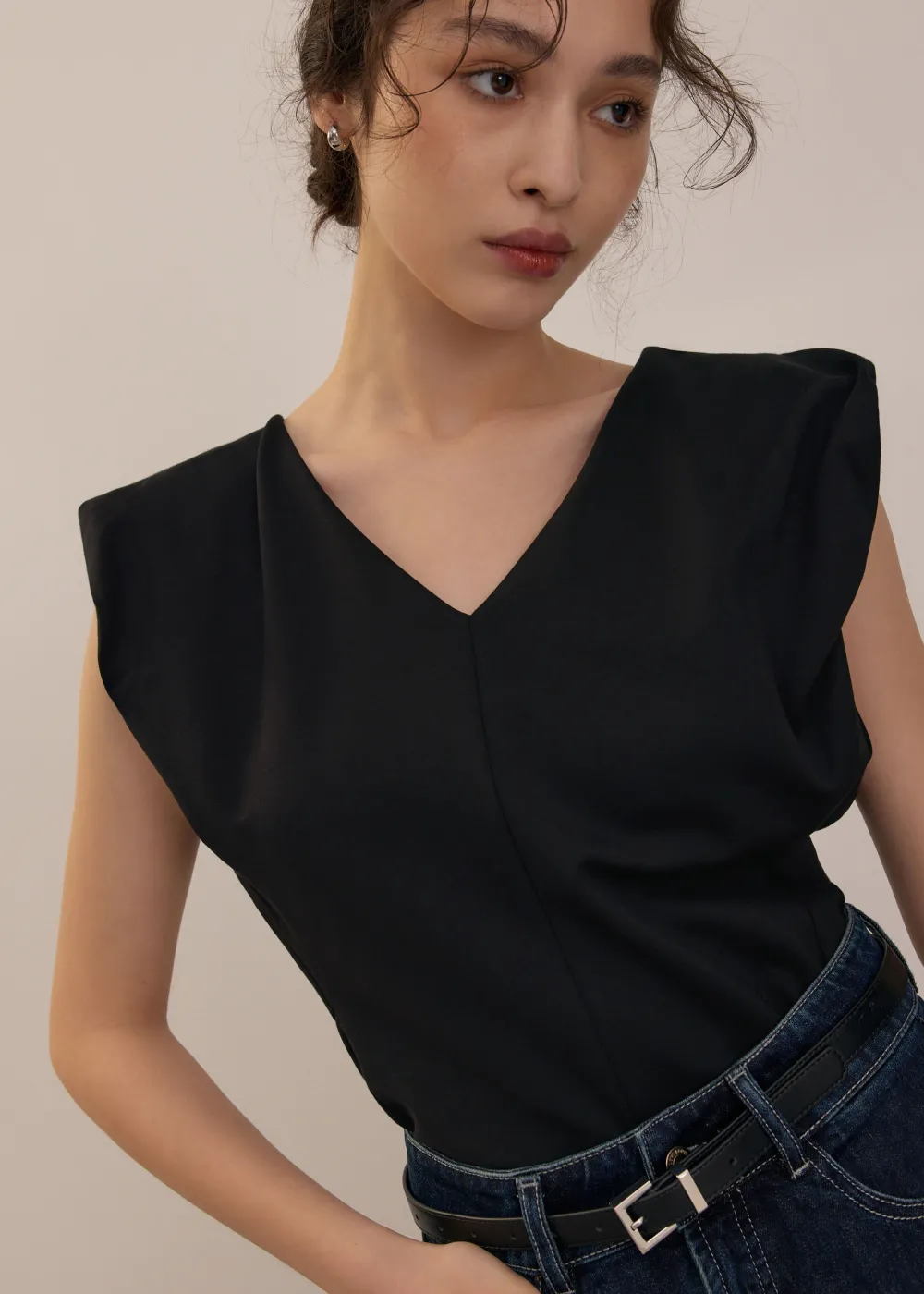 Love, Bonito Work|Tops*Jersey V-neck Top