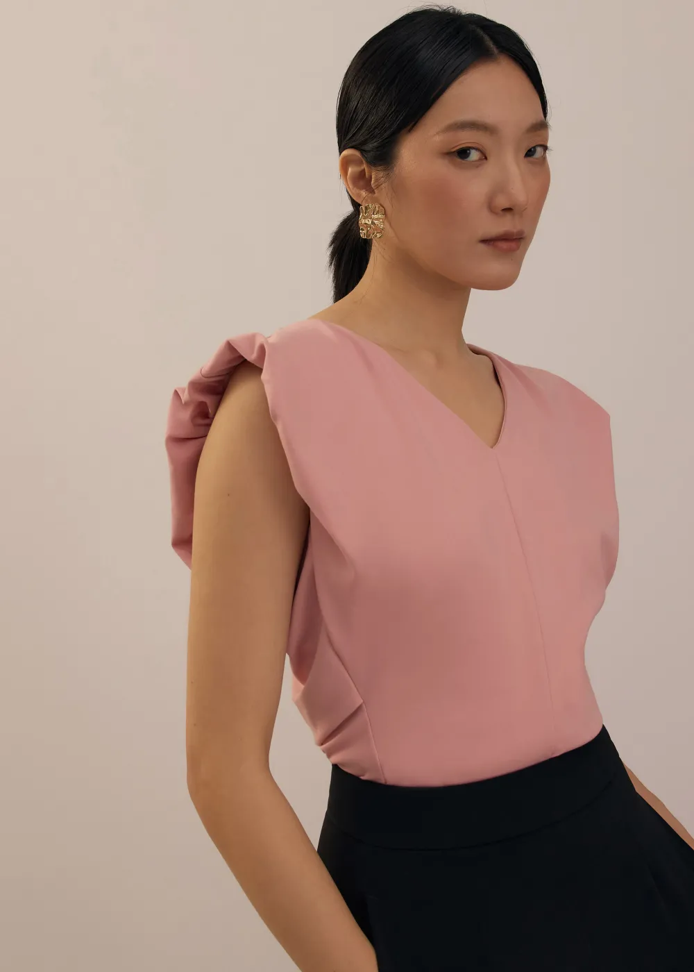 Love, Bonito Work|Tops*Jersey V-neck Top