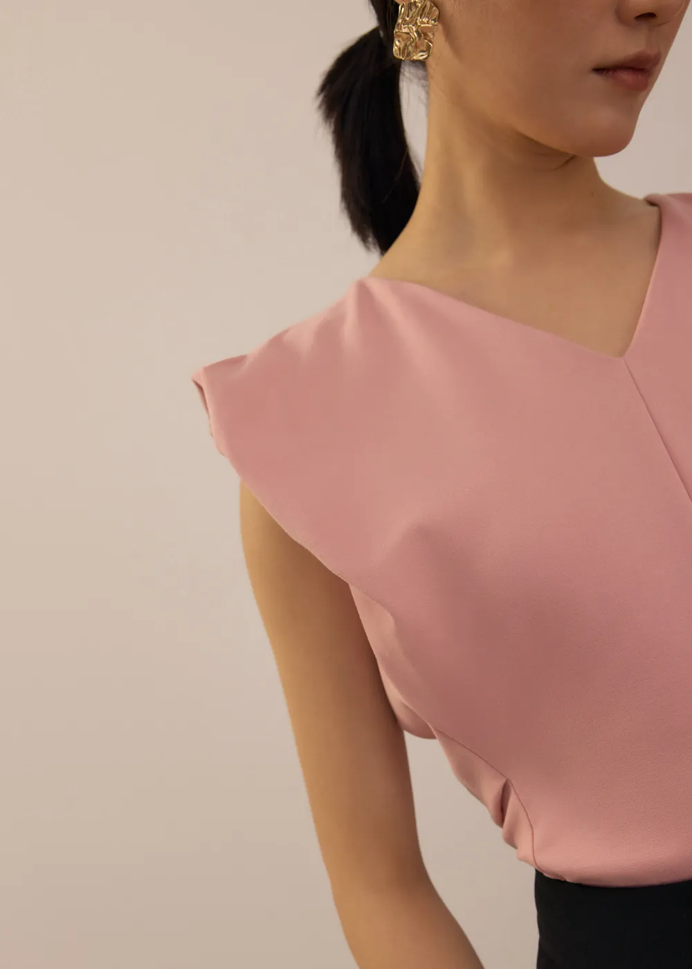 Love, Bonito Work|Tops*Jersey V-neck Top