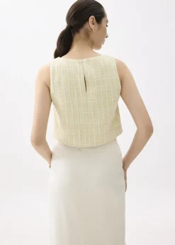Love, Bonito Work Tops|Shell Tops*Kaori Tweed Crop Shell Top