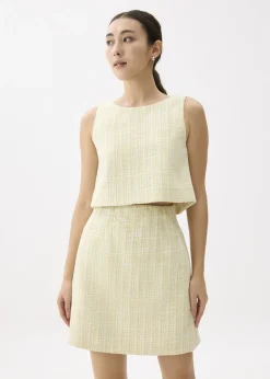 Love, Bonito Work Tops|Shell Tops*Kaori Tweed Crop Shell Top