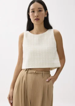 Love, Bonito Work Tops|Shell Tops*Kaori Tweed Crop Shell Top