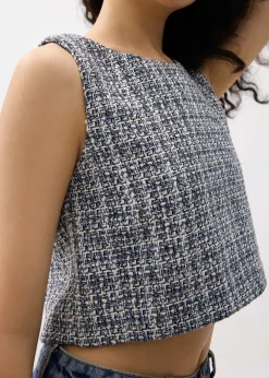 Love, Bonito Work Tops|Shell Tops*Kaori Tweed Crop Shell Top